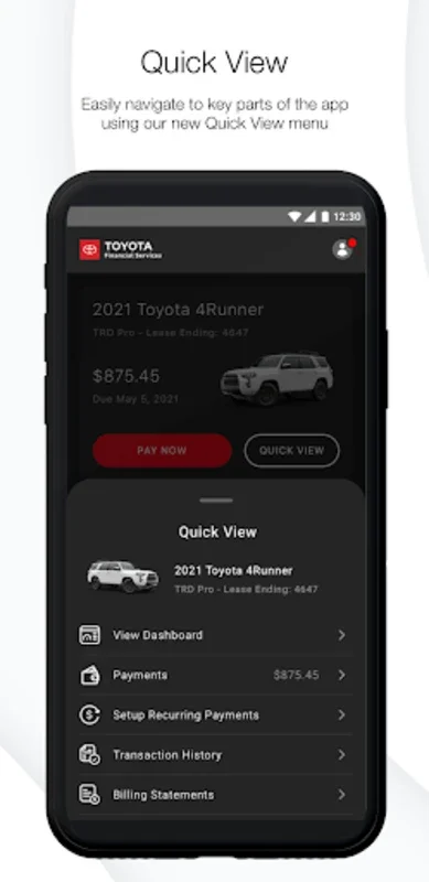 Toyota Financial Services for Android - Manage Auto Finances Easily