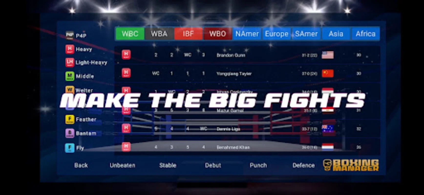 Boxing Manager for Android - Manage Gyms and Champions