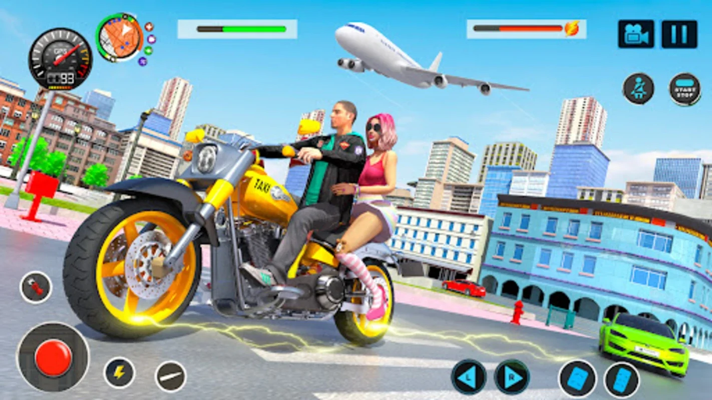 Flying Bike Taxi Rider for Android - Thrilling Taxi Flight