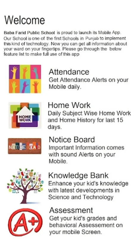 Baba Farid Public School for Android: Empowering Parents