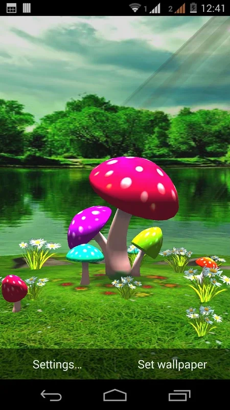 3D Mushroom Live Wallpaper for Android - Add Elegance to Your Phone