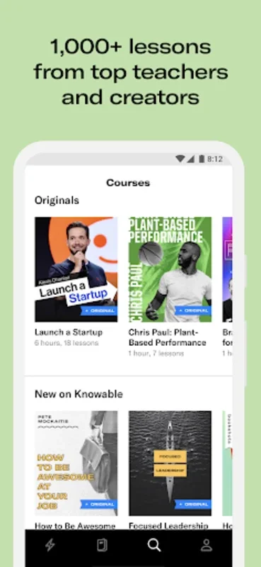 Knowable for Android: Enrich Your Mind with Audio Courses