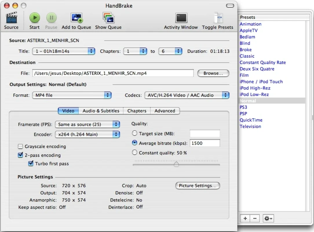 HandBrake for Mac - Convert DVDs to MPEG