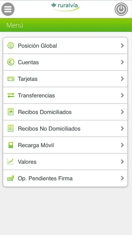 Ruralvia for Android: Simplify Account Management