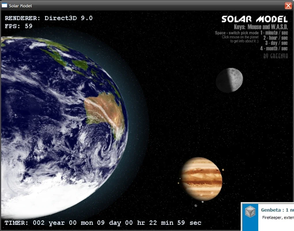 Solar Model 3D for Windows - Immersive Solar System Simulation