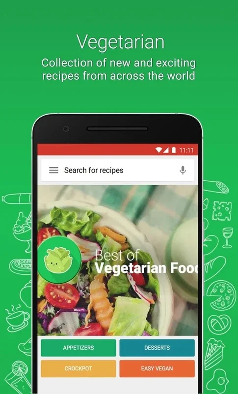 Vegetarian Recipes for Android - Explore Healthy Dishes