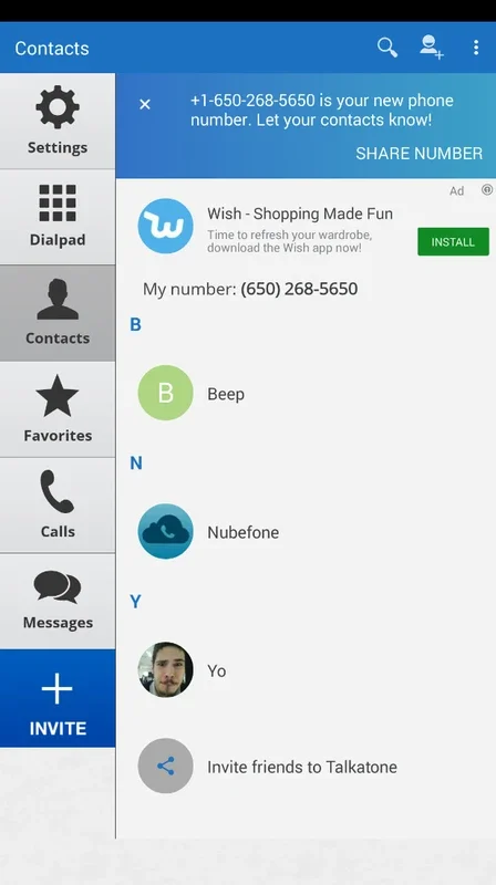 Talkatone for Android - Free Calls and Texts