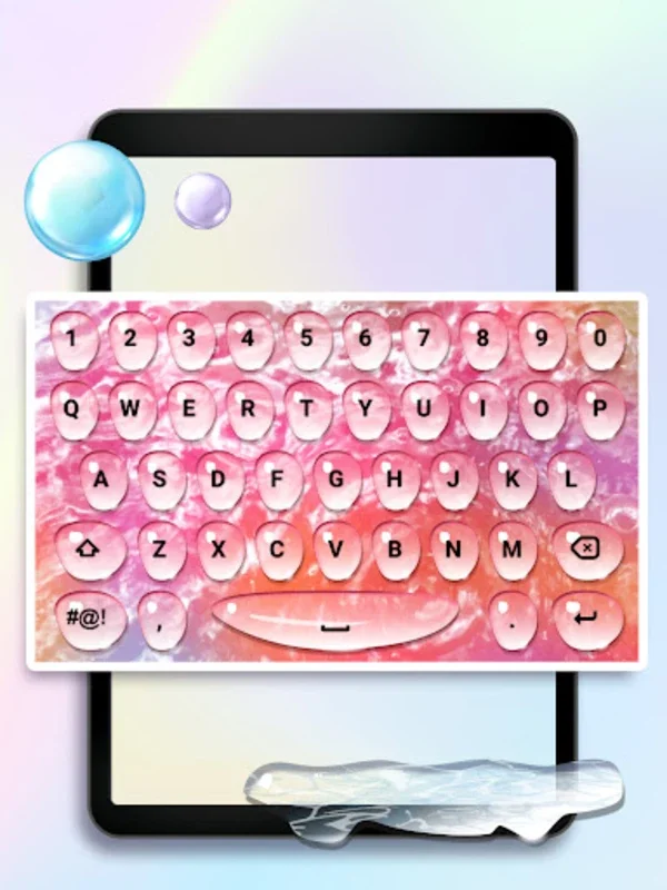 Color Rain Water Keyboard Live for Android - Enhance Typing