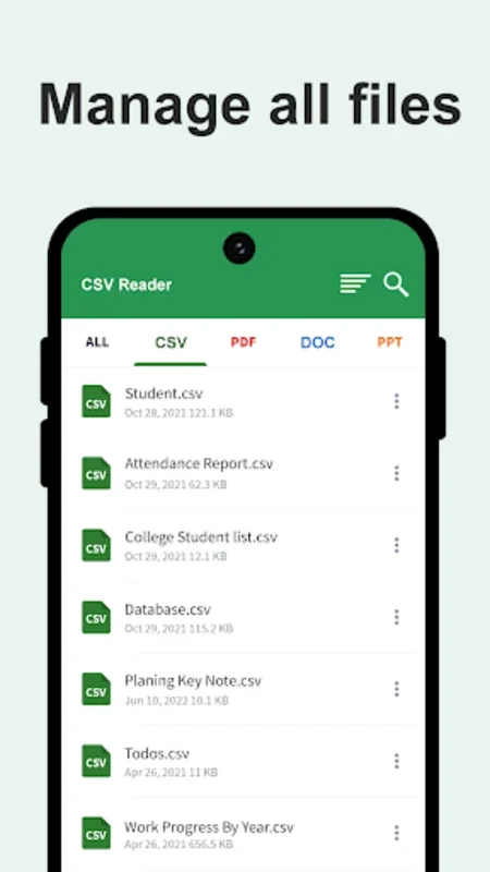 CSV Reader for Android - Offline CSV File Management