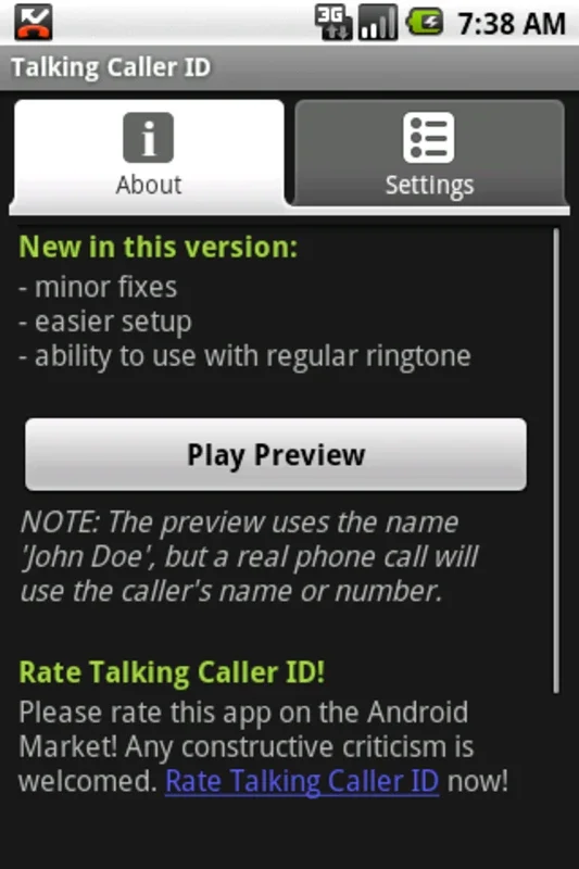 Talking Caller ID (free) for Android: Hear Caller Numbers