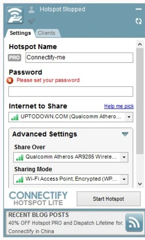 Connectify Hotspot for Windows - Share Internet Easily