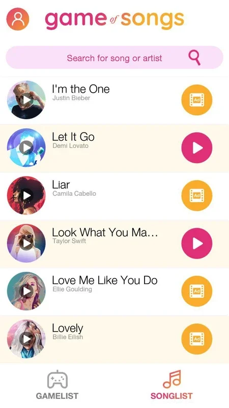 Game of Songs for Android - Musical Entertainment