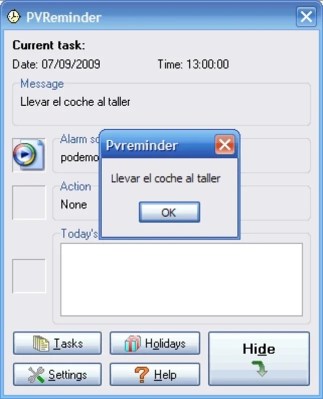 PVReminder for Windows - Simple Alarm Management