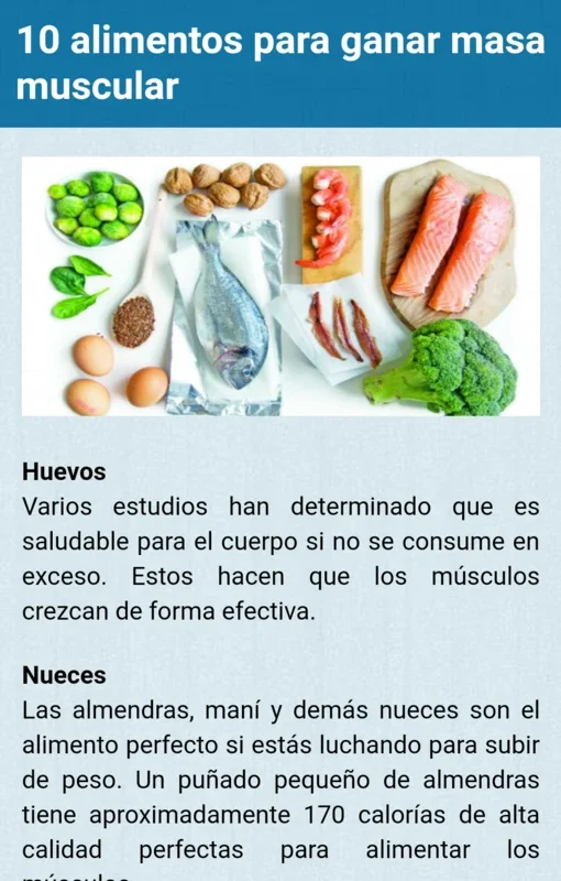 Dieta para ganar masa muscular for Android - Build Muscle Effectively