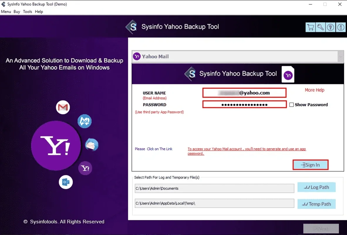 Yahoo Mail Backup Tool for Windows - Back Up with Ease