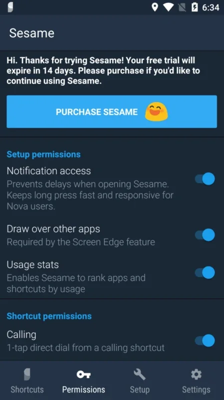 Sesame for Android - Customize Shortcuts Easily