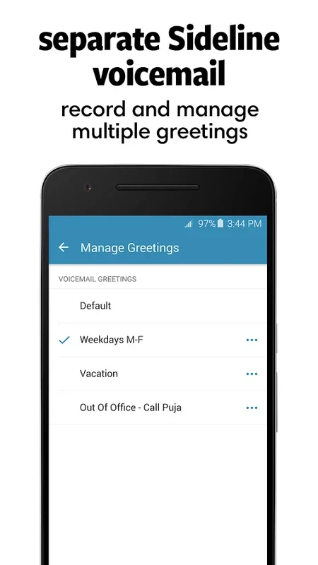 Sideline for Android - Manage a Second Phone Number