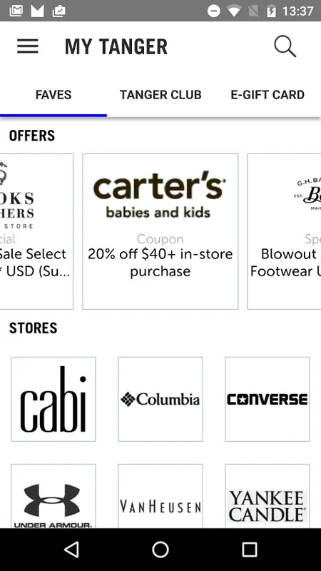 TangerOutlet for Android - Maximize Savings with Exclusive Deals