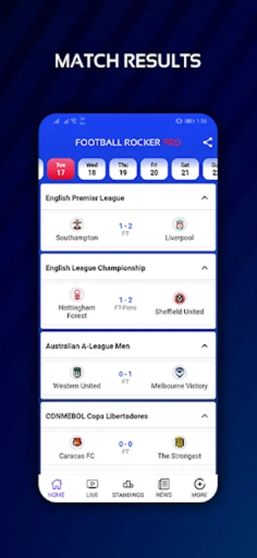 Football Rocker Pro for Android - Stay Updated on Soccer