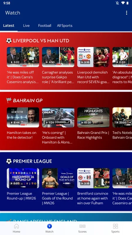 Sky Sports on Android: All - in - One Sports Coverage