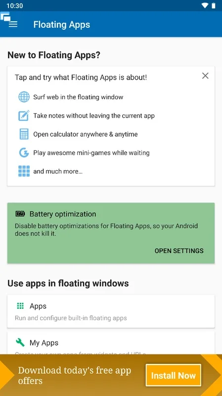 Floating Apps for Android - No Downloading Needed