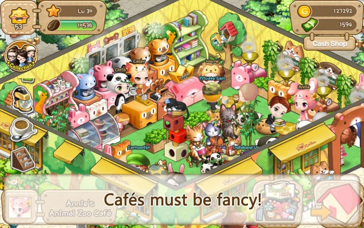 LINE I Love Coffee for Android - Build Your Café Dream