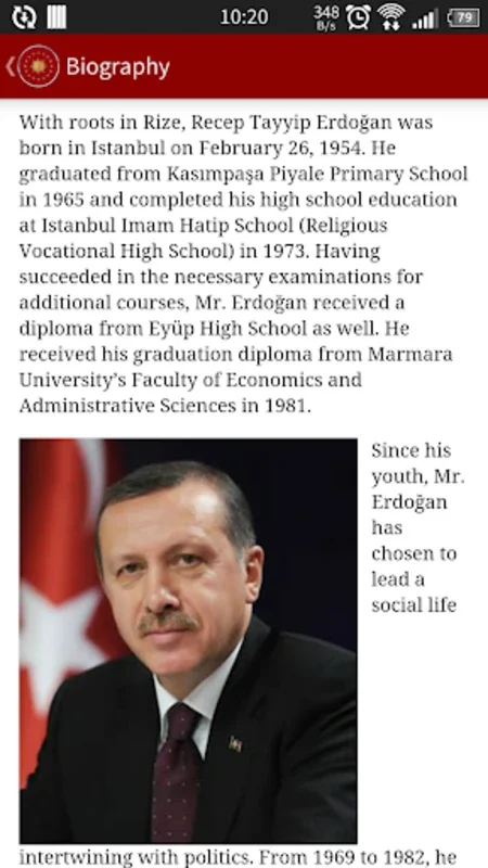 Pres of the Republic of Turkey for Android - Essential Info App