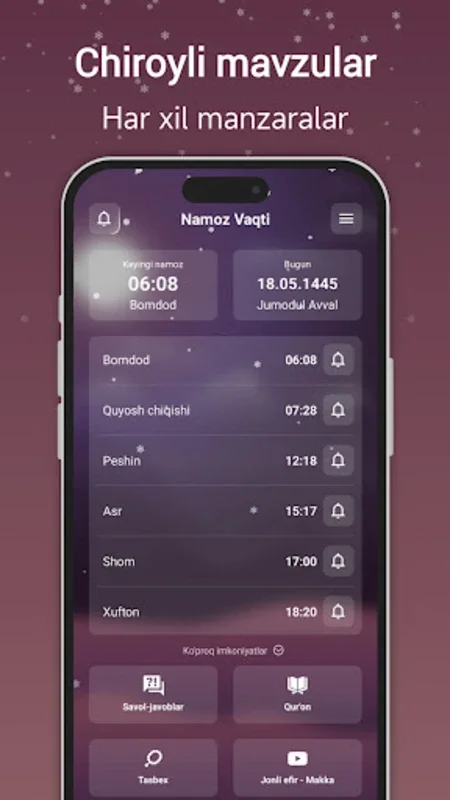 Namoz Vaqti for Android: Accurate Prayer Times and Islamic Tools