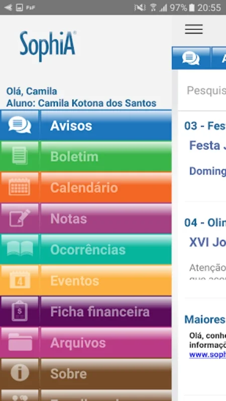 SophiA Escolar for Android - Streamlined Educational App