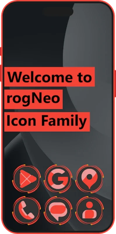 ROG RED Icon Pack for Android - Stylish Icons