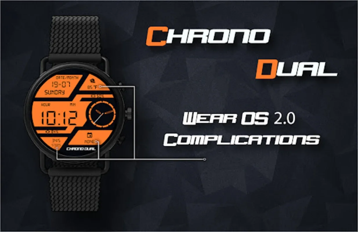 Chrono Dual Watch Face for Android: Stylish & Functional