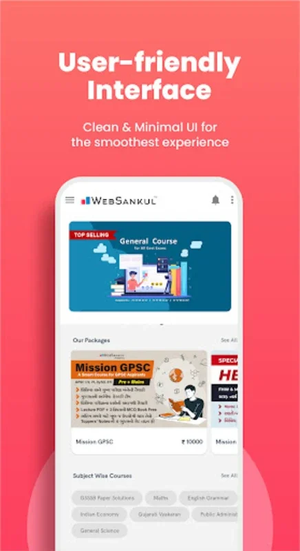 WebSankul for Android - Gujarat's Exam Preparation App