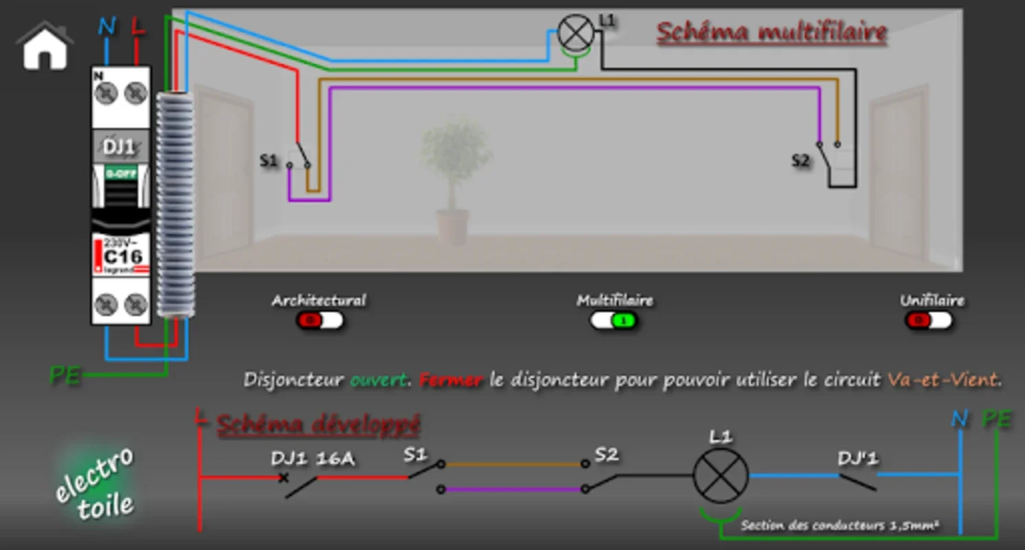 Va-et-vient for Android: Master Lighting Circuits