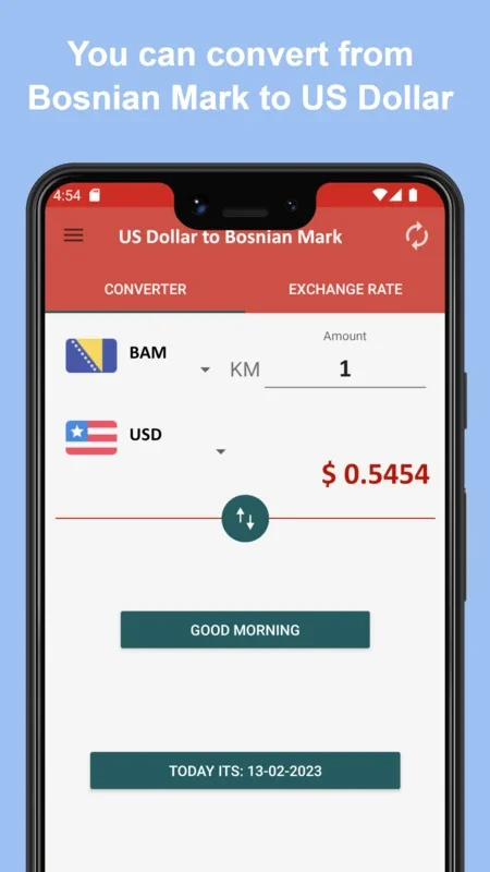 US Dollar to Bosnian Mark for Android - Convert Easily