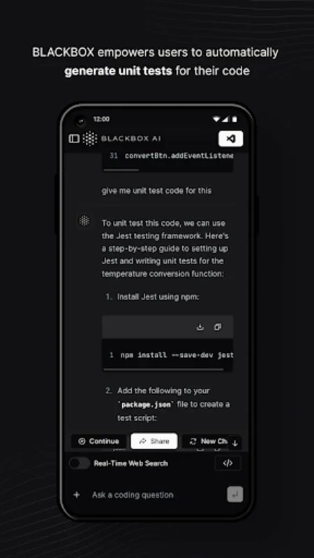 Blackbox AI Code Chat for Android - Intelligent Coding Companion