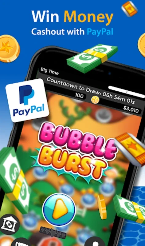 Bubble Burst for Android - Play and Win Cash