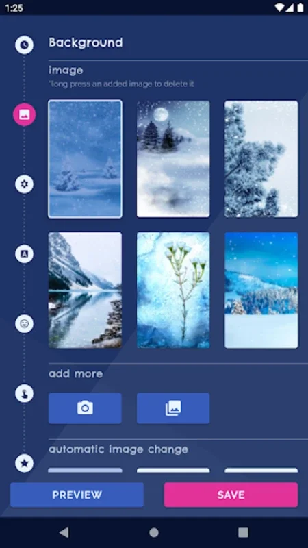 Winter Snow Clock Wallpaper for Android - Elegant Winter Display