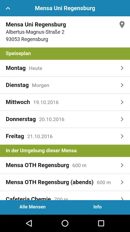 Mensa Regensburg for Android: Campus Dining Made Easy