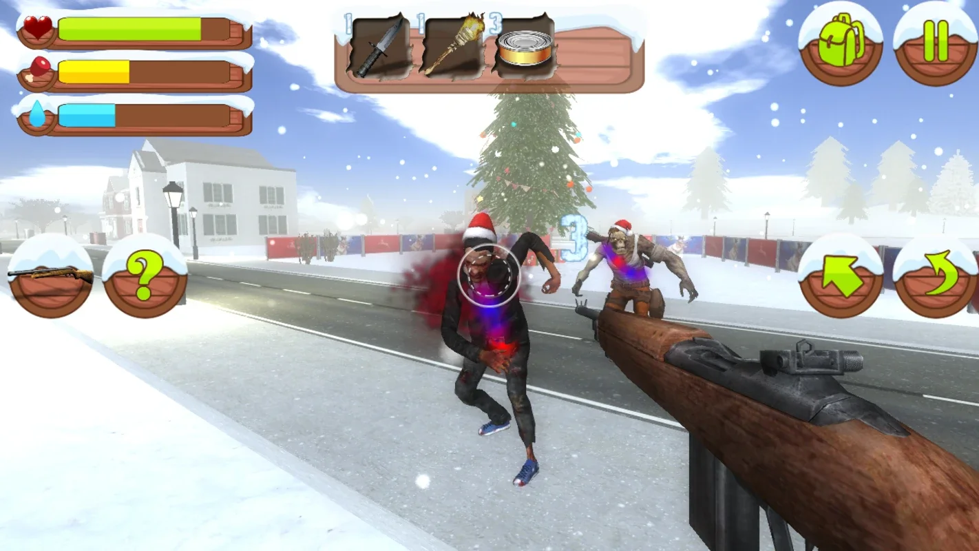 Christmas Zombie Rush for Android - Thrilling Zombie Battles