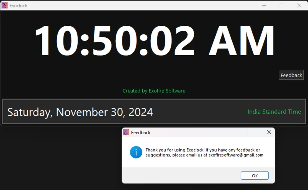 Exoclock 1.0 for Windows - A Modern Time-Keeping App