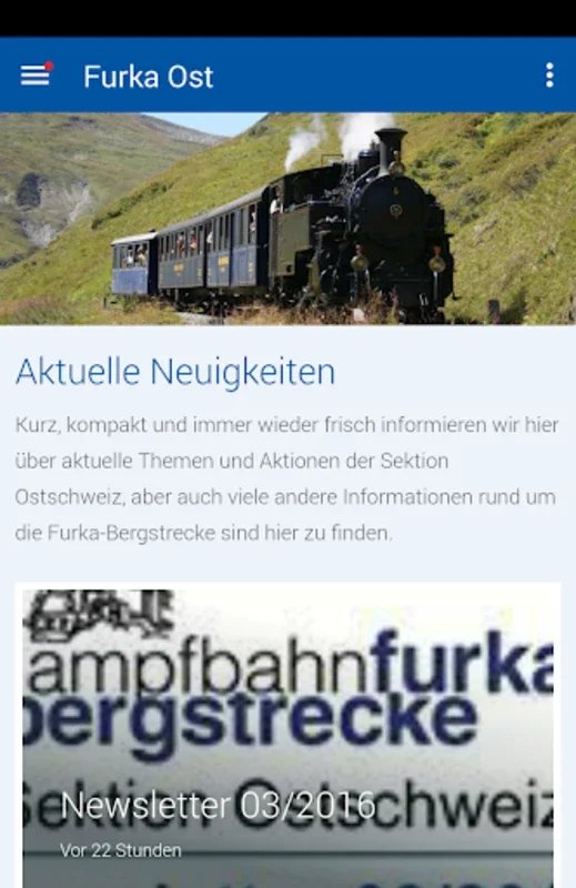 Dampfbahn Furka-Bergstrecke for Android - Explore Steam Railway