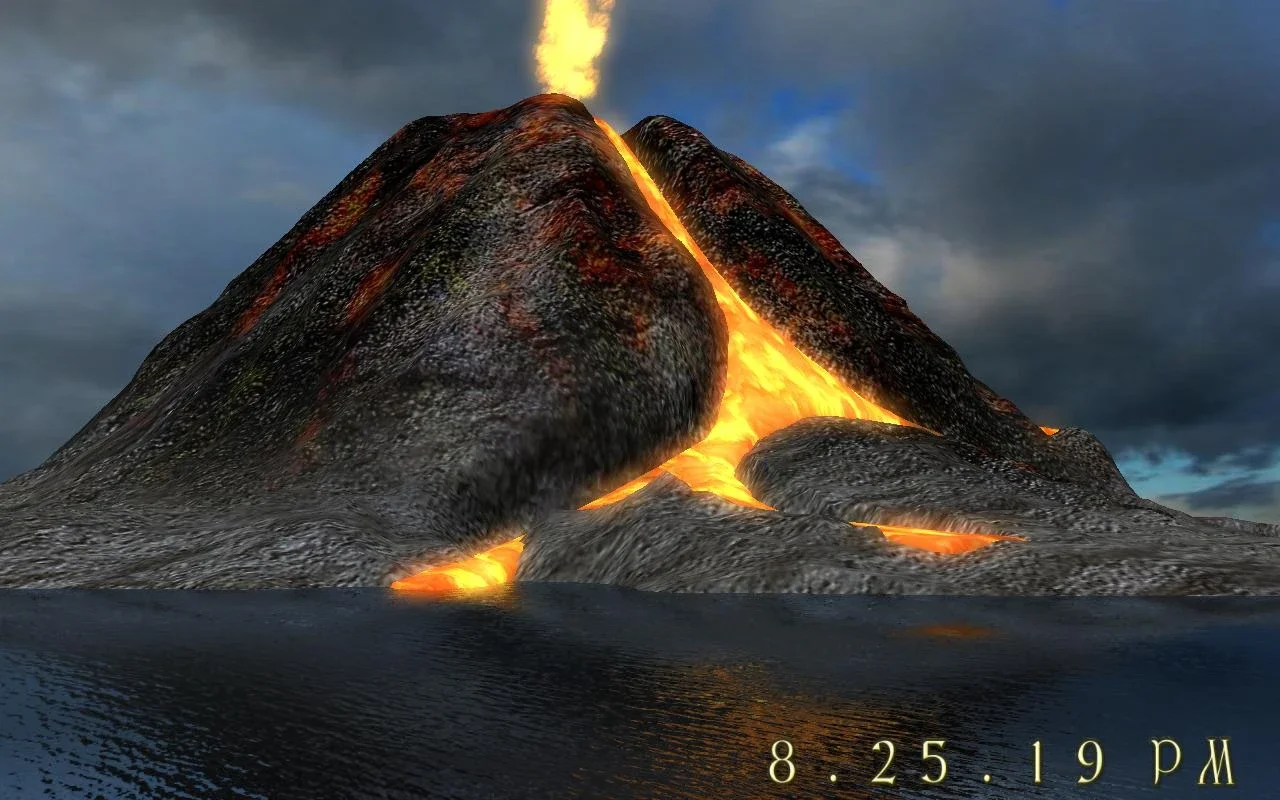 Active Volcano 3D Screensaver for Windows - Visual Volcanic Experience