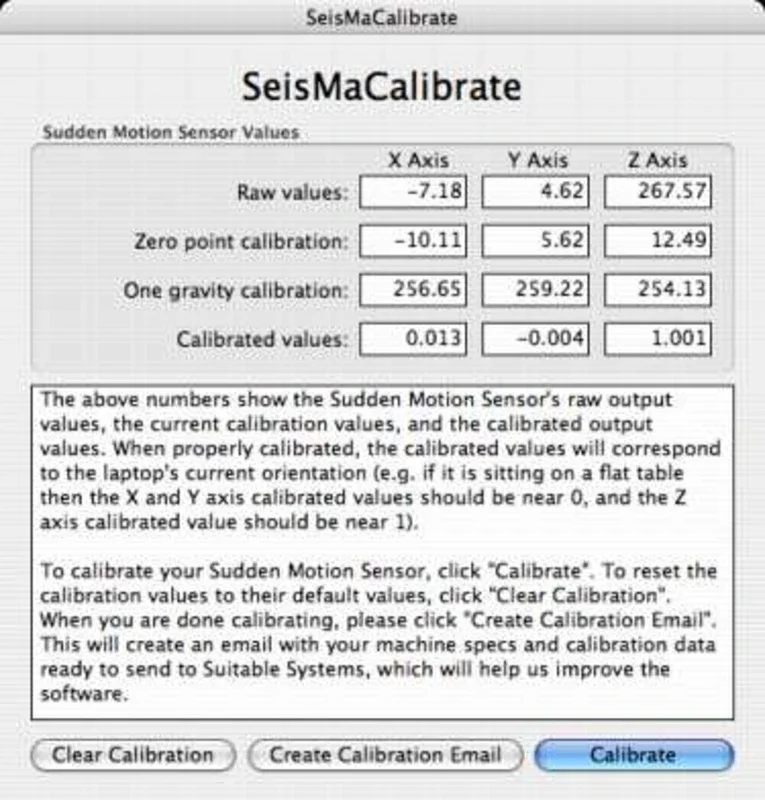 SeisMaCalibrate for Mac - Calibrate Your MacBook Sensors