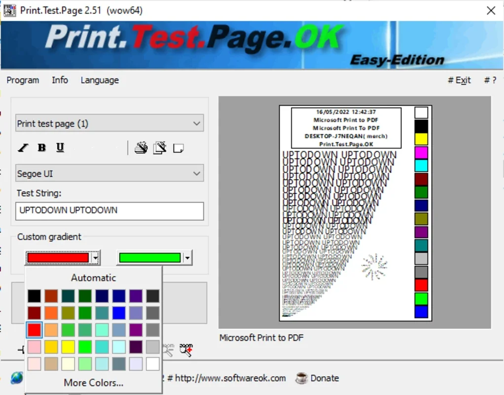 Print.Test.Page.OK for Windows - Simplify Printing Tests