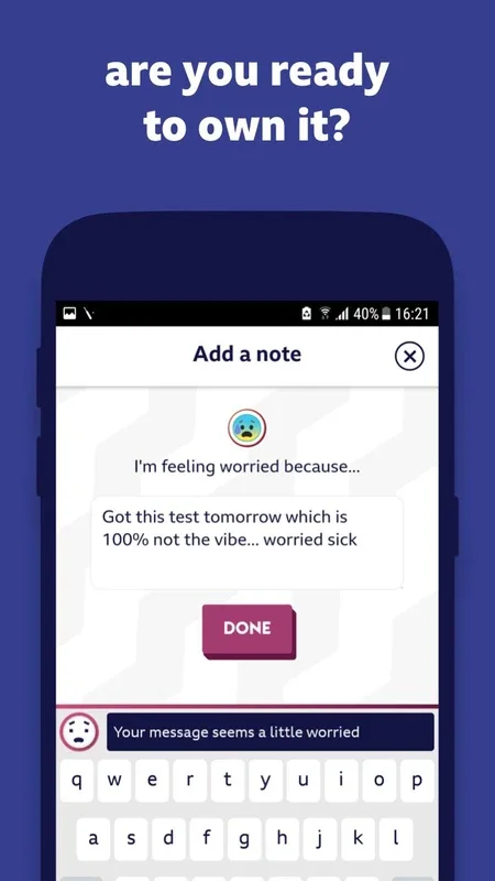 BBC Own It for Android: Manage Your Moods Effectively