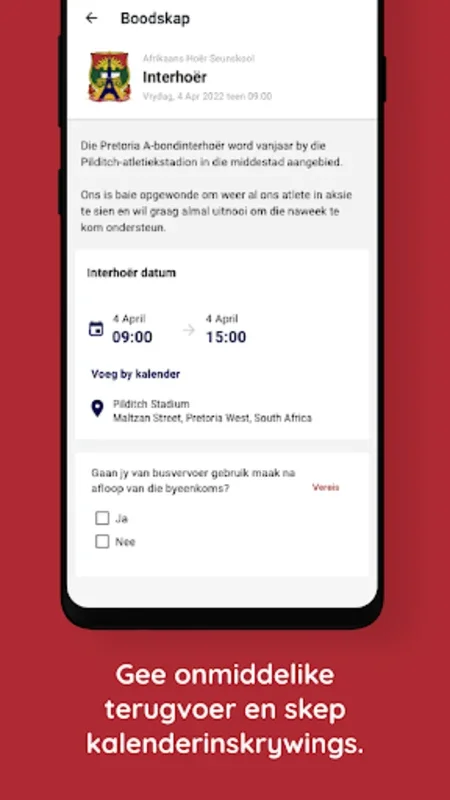 Afrikaanse Hoër Seunskool for Android - Stay Connected with School Updates