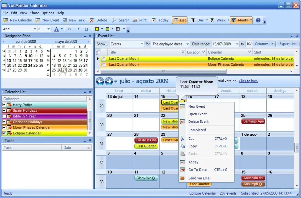 VueMinder for Windows - Organize Your Life Efficiently