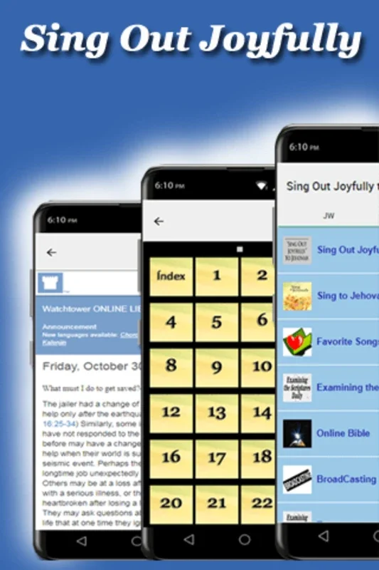 Sing Out Joyfully Jehovah for Android - A Spiritual App