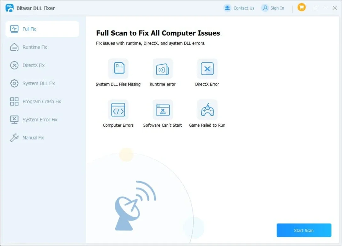 Bitwar DLL Fixer for Windows - Fix DLL, Runtime & DirectX Errors