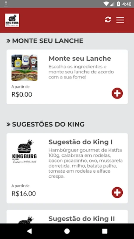 King Burg Delivery for Android - Simplify Food Ordering